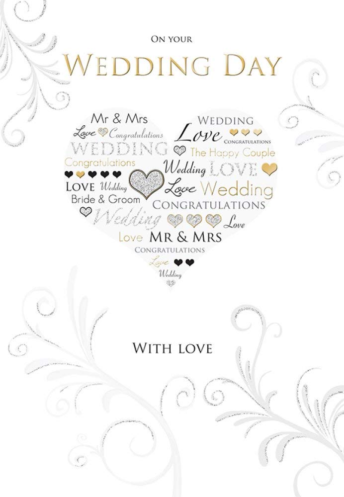 Piccadilly Greetings Wedding Card Wedding - 9 x 6 inches