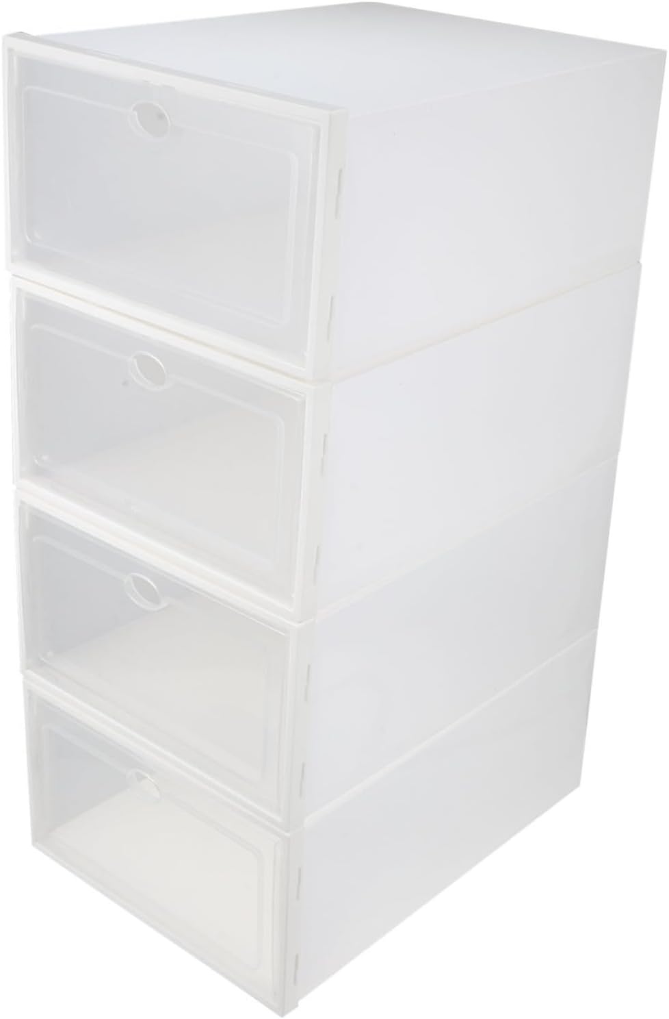 Thick Plastic Shoe Storage Box Waterproof and Dustproof Organizer 4-Piece Set for Home Multi-Functional Shoes Container