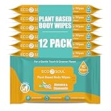 ECO SOUL XL Shower Body Wipes for Adults |...