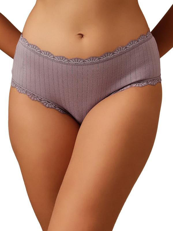 clovia Women's Ribbed Mid Waist Hipster-picture-37