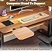 DAJAVE Ergonomics Desk Extender Tray, 9.4x9.1Inch Clamp On Desk Shelf, Foldable Table Extender for Desk, Table Desk Arm Rest, Keyboard Drawer Tray for Office and Home, Workstation Organizer