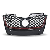 gti 5 grill Top Qualität JOM Car Parts & Car Hifi GmbH 1K1853653BR Kühlergrill im Sport-Design mit Wabengitter, in Schwarz mit Roter Umrandung
