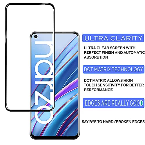 Image of HD Tempered Glass Screen Protector Compatible For Realme Narzo 30 5G With Edge To Edge Coverage And Easy Installation Kit