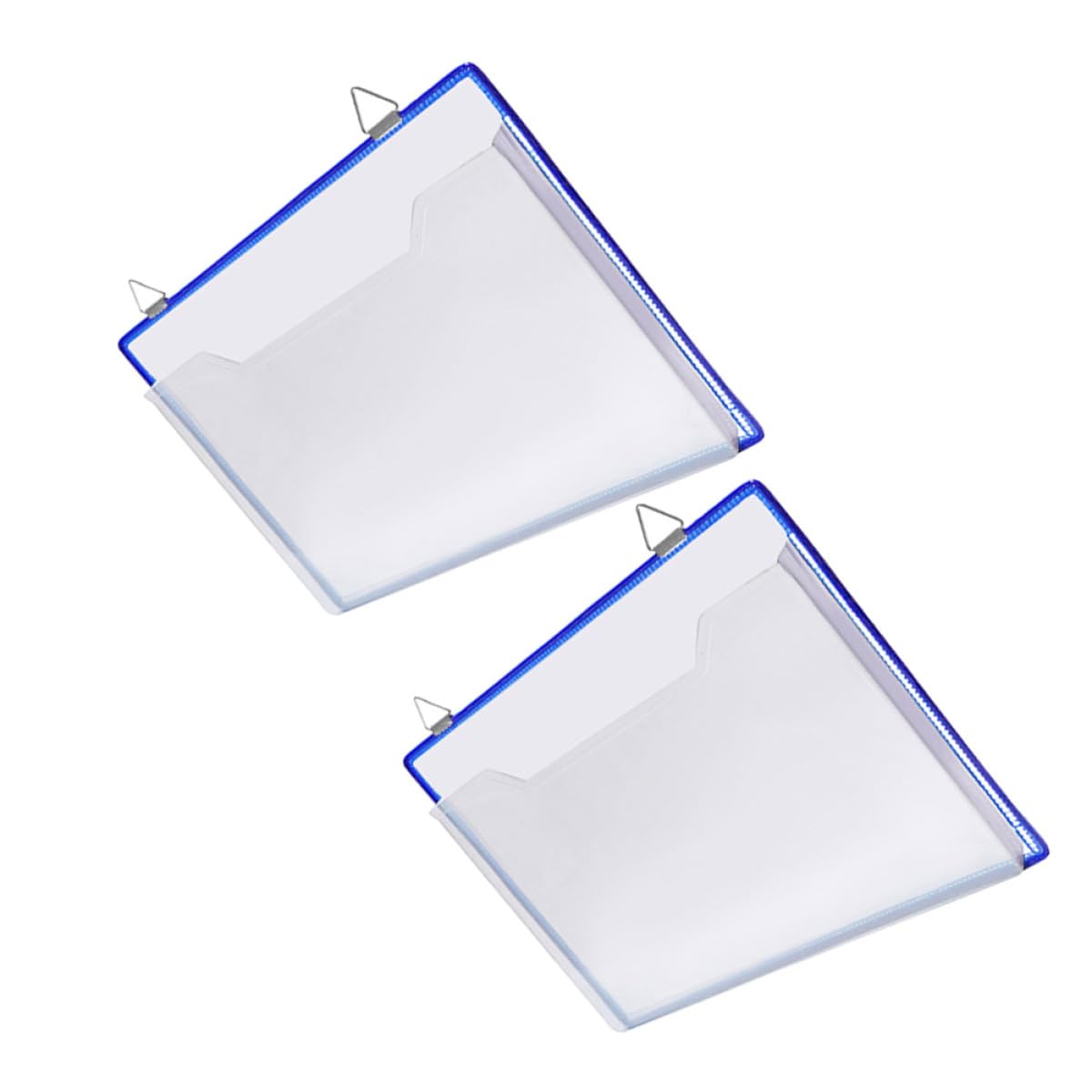 OATIPHO Plastic Wall Folder Holder 2Pcs A4 Horizontal Hanging File Organizer with Document Storage for Office Use