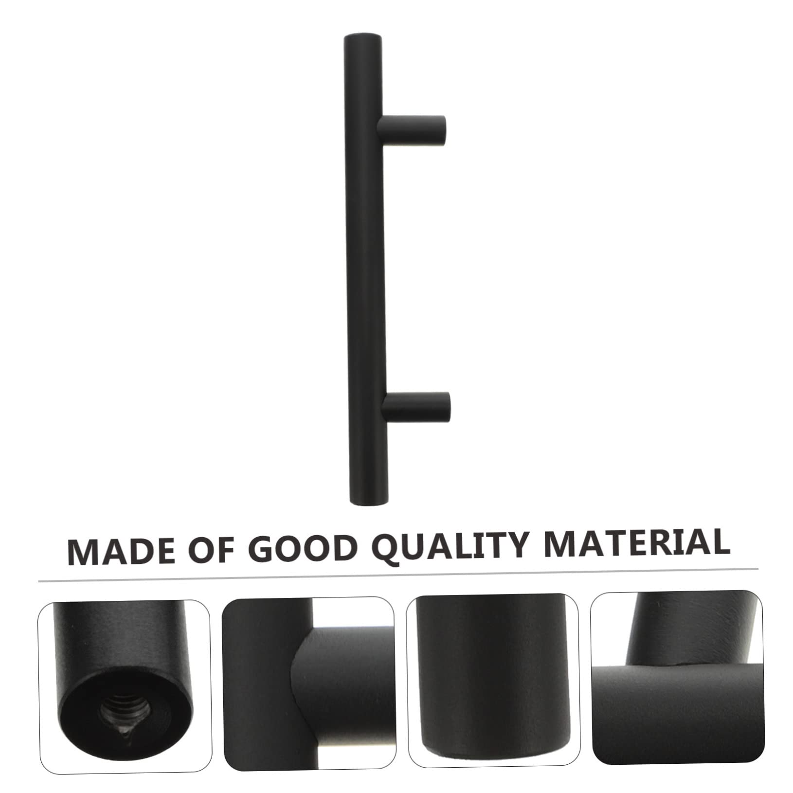 QUMIIRITY Stylish Black Circular Door Handle Wooden Pull for Cabinets Barn Doors and Windows Comfortable Grip