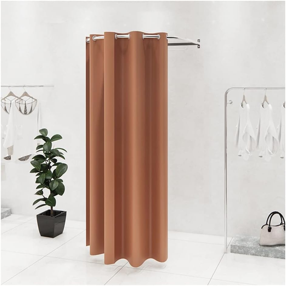 Portable Dressing Room Privacy Screen Portable Dressing Room Simple Shade Movable Fitting Room Privacy Tent for Clothing Store Shopping Mall (Color : Brown, Size : 80x80cm)
