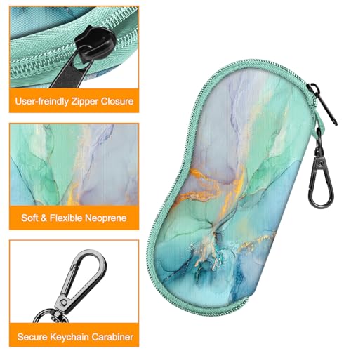 Image of FINTIE Glasses Case with Carabiner, Ultralight Neoprene Sunglasses Pouch