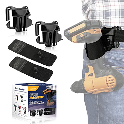 Lenink Tool Holster Compatible With Dewalt Drill, 2 Pack Drill Holster Cordless Drill Hook Power Tool Holder Belt Hook For Drill, Flashlight, Angle Grinder, Mini Chainsaws, Drivers #TOP8