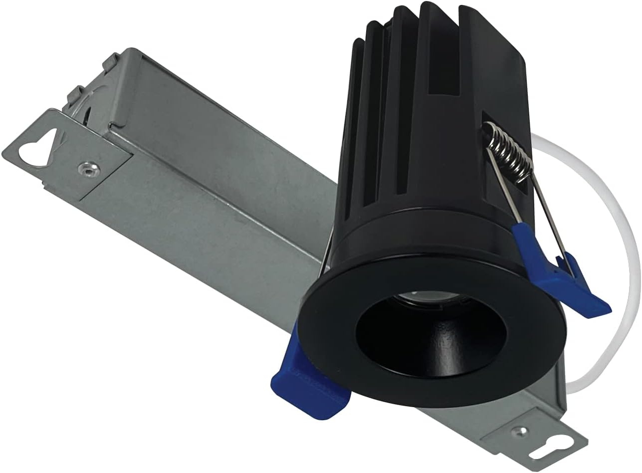 Nora NM1-PRDCL127BB 1" M1+ 120V LED Can-Less Downlight, 600 lumens (Matte Black, 2700K)