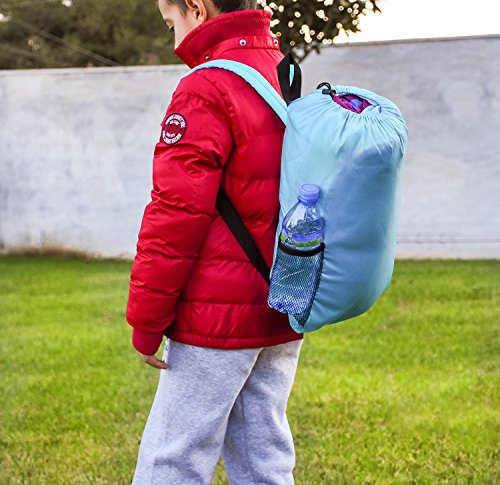 Kids or Children’s Junior Sleeping Bags – Polyester Ultralight Sleeping Bag for Camping & Hiking – Withstands Extreme Temp. of 32-60°F – Includes Backpack for Storage & Carrying