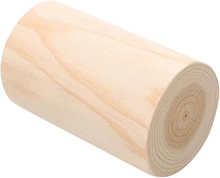 BESPORTBLE Elegant Round Wooden Fence Posts Tealight Candle Holder Stand Artificial Tree Stump Planter Rustic Garden Decor Weatherproof Yard Stool