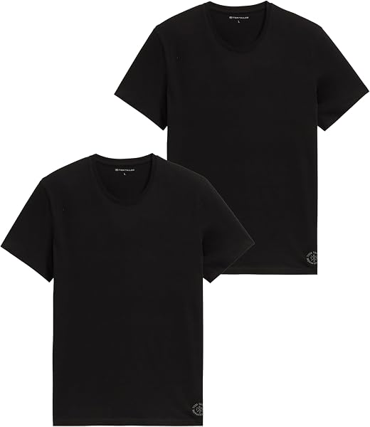 Tom Tailor Herren Doppelpack Crewneck T-Shirt - 1