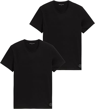 Tom Tailor T-Shirt, Crew-Neck, Double, White Oder Black