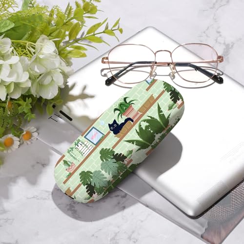 Image of Glasses Case Hard Shell,Portable Protective Eyeglasses Case, Eyeglass Holder Box with Cleaning Cloth,for Women Men