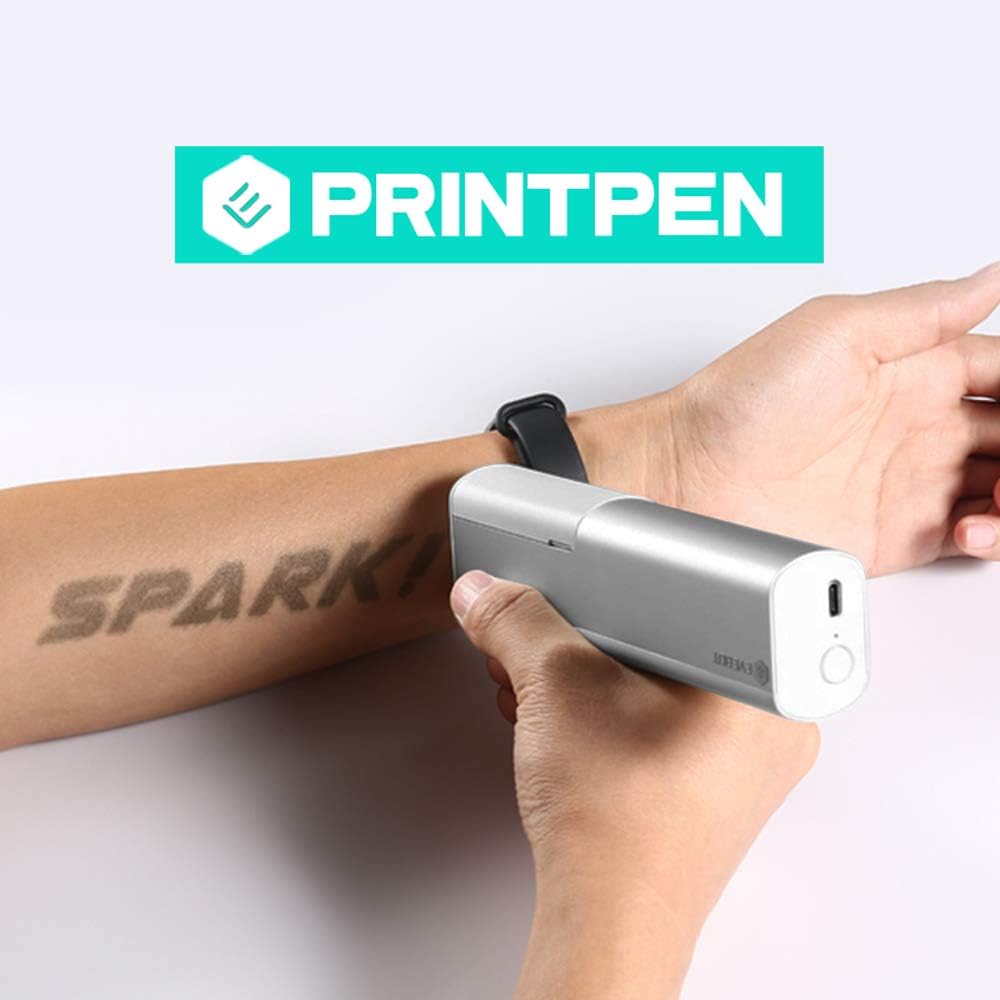 EVEBOT PrintPen, Portable Printer for All Materials and Surfaces. Hand-held Mini Printer, Inkjet Printers Handheld Printer for DIYing,Code Printing,Maker Projects, Tattoos, etc.
