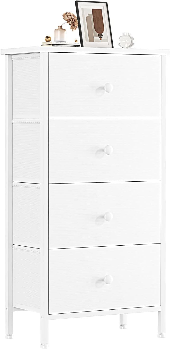 White Dresser with 4 Drawers
