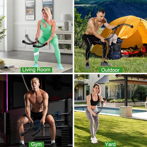 Upgrade Weighted Ropeless Battle Ropes, 2PCS Cordless Battle Rope for Home Gym, Strength, Quiet Portable Training Rope, Workout Ropes Versatile Fitness Equipment for Men Women - Image 6