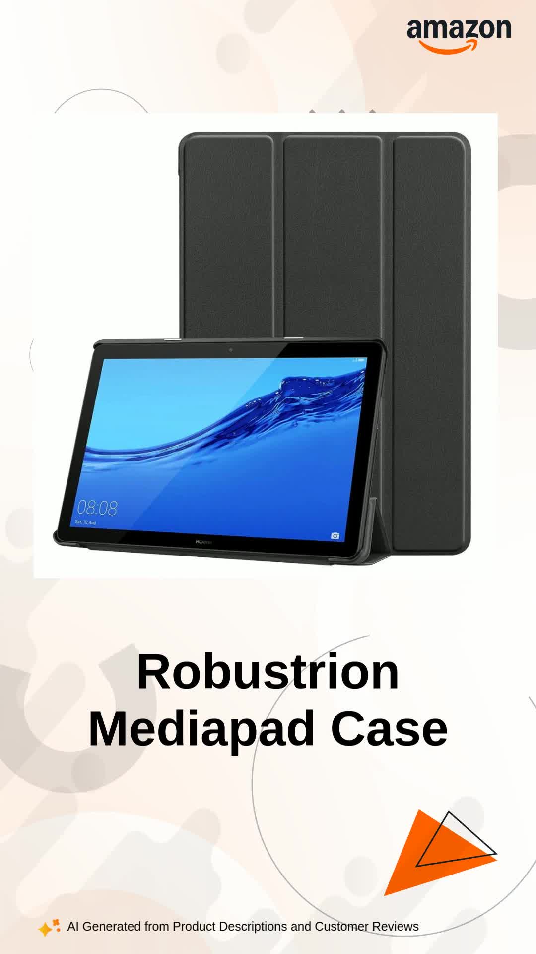 Robustrion Smart Trifold Hard Back Flip Stand Case Cover Cover for