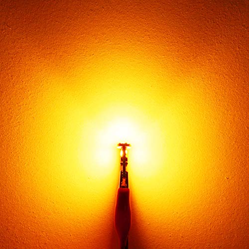 image for PHINLION 194 LED Amber Yellow Bulb Super Bright Miniature Wedge 168 28