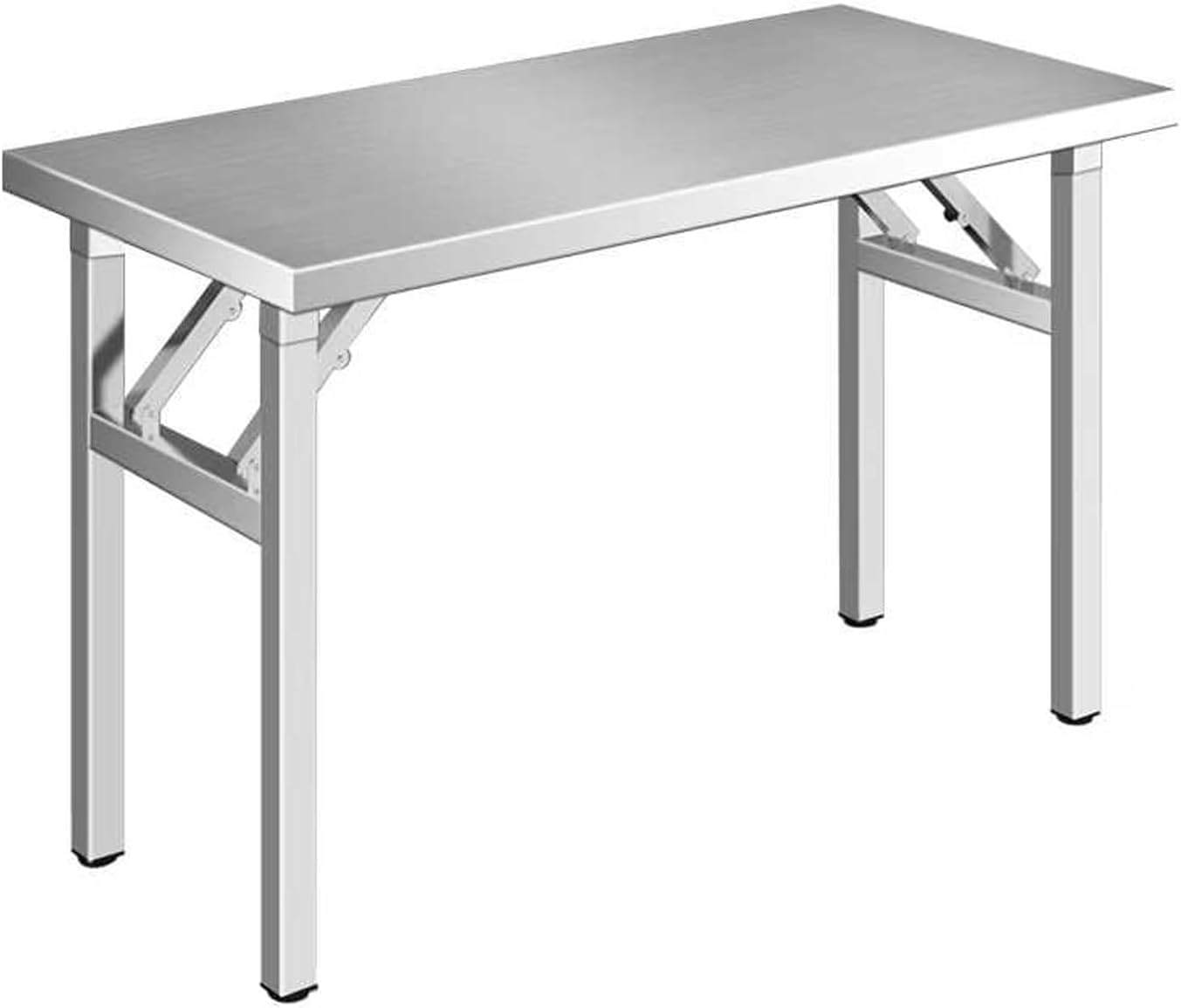 Mesa de trabajo plegable de acero inoxidable, mesa de preparación de cocina multifuncional para restaurante, garaje, almacén, escritorio duradero para exteriores, 120 x 70 x 75 cm / 47.2x27.6x29.5in