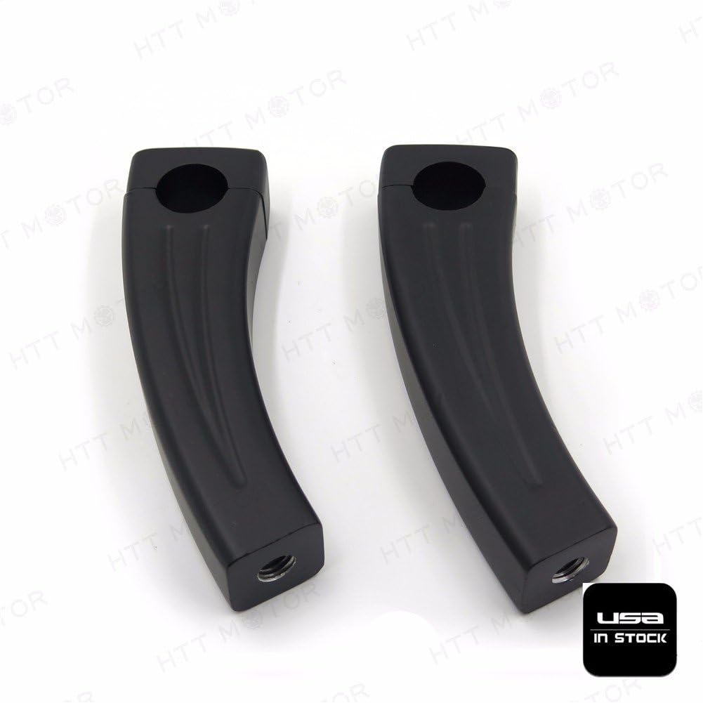 XKMT-5.5" Black Handlebar Pullback Risers Compatible With Universal Bikes (1" Bar) [B00YWCIIGA]
