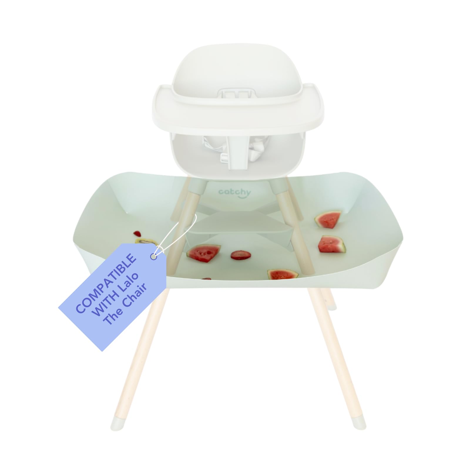 Photo 1 of CATCHY -Food Catcher- Compatible with Lalo The Chair High Chair +11 Other High Chairs -Highchair Sold Separately- Baby & Toddler Food & Mess Catcher -Premium Linen Inspired- Under High Chair Accessory