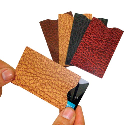 Armored Wallet Leather Look RFID Credit Card Sleeves