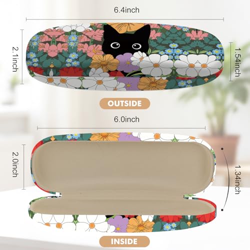 Image of Glasses Case Hard Shell,Portable Protective Eyeglasses Case, Eyeglass Holder Box with Cleaning Cloth,for Women Men
