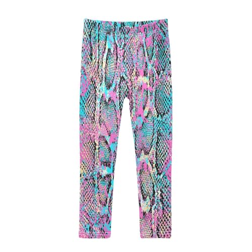 Elegant Snake Skin Pattern Girls Leggings Dance Running Workout Yoga Pants
