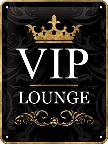 Nostalgic-Art VIP Lounge Retro Metal Tin Sign – Gift Idea for Special People – Vintage Design for Decoration – 15 x 20 cm