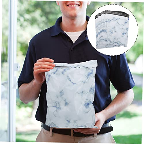 TOGEVAL 50 unidades de bolsas de mármore boutique de correspondência autopadrão selo logístico entre