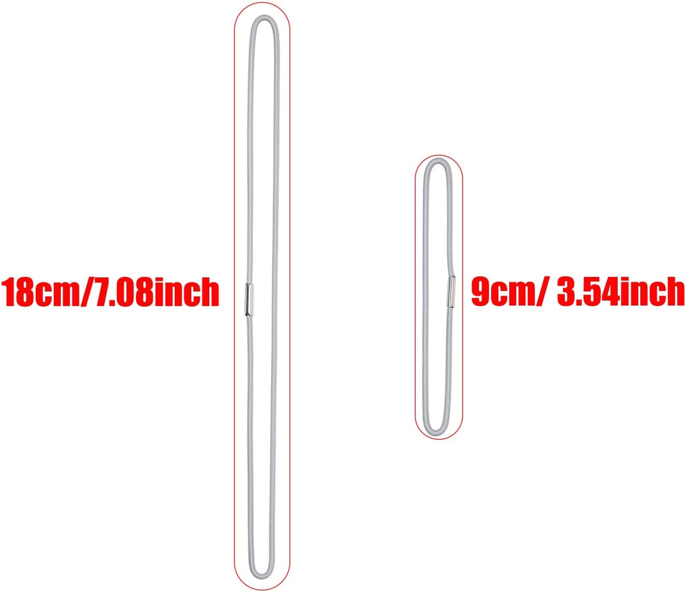 Mini Skater Travel Notebook Thick Elastic Bands Planner Refills Insert Connection Replacement Straps for Travel Journals Accessories, Two Sizes, 20Pcs (A5 & Passport Size) (Grey) image 2