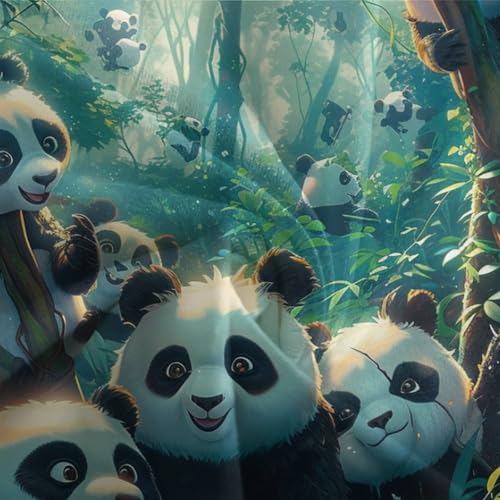 Housse de couette Panda 3D respirante pour literie simple infroissable - 7