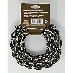 Gls jumbo braided camo rope dog toy heavy duty rope chew toy pull ring design   cucciolini doodles