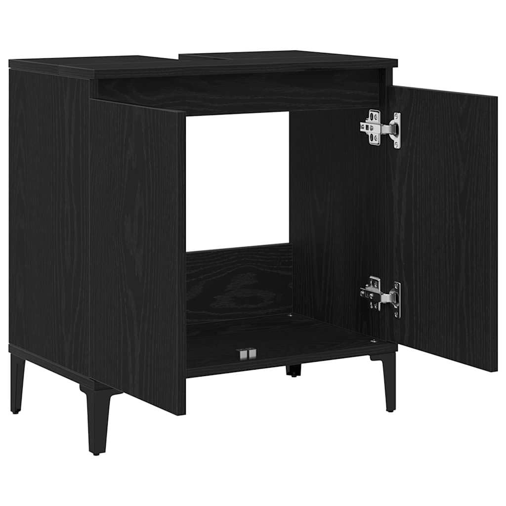 Mobile Lavabo Bagno Rovere Nero 58 x 33 x 60 cm