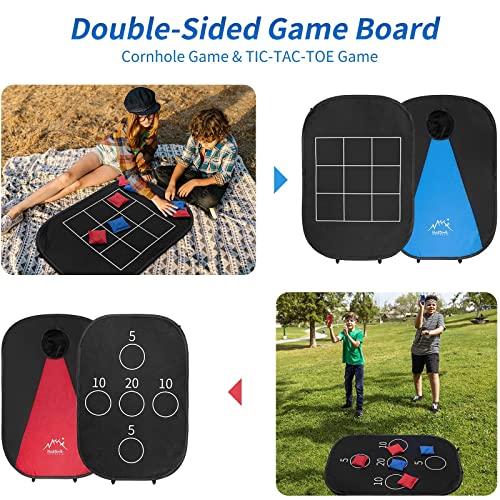 Portable Cornhole Game With 2 Table Top Cornhole Set, Collapsible Corn Hole Boards, 8 Cornhole Bean Bags And Carrying Case, Travel Camping Games, Tabletop Beach Yard Indoor Outdoor Game (3 X 2 Feet) #TOP1