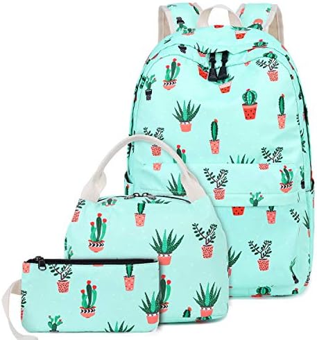 Pawsky Laptop backpack for Women, Lightweight Casual Daypack Travel Backpack College Bookbag, Cactus