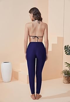 Lovache Pantaloni lunghi da donna per nuoto, surf, snorkeling, leggings  aderenti da nuoto con protezione solare, Marina Militare, M : Amazon.it:  Moda