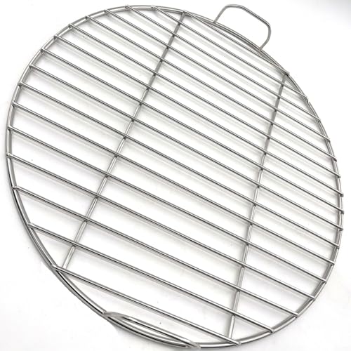 Okrągły ruszt do grilla ze stali nierdzewnej zamiennik do grilla Weber 7432 57 cm, 45 cm, 53 cm, 55 cm, siatka do gotowania z uchwytem i klipsami, akcesoria do grilla