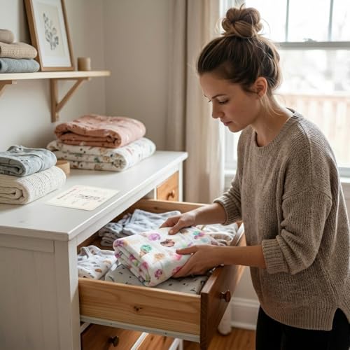 Image of Lulujo Baby Swaddle Blanket| Unisex Softest Bamboo Viscose Muslin Swaddle Blanket| Neutral Receiving Blanket for Girls & Boys 47in x 47in Ice Cream