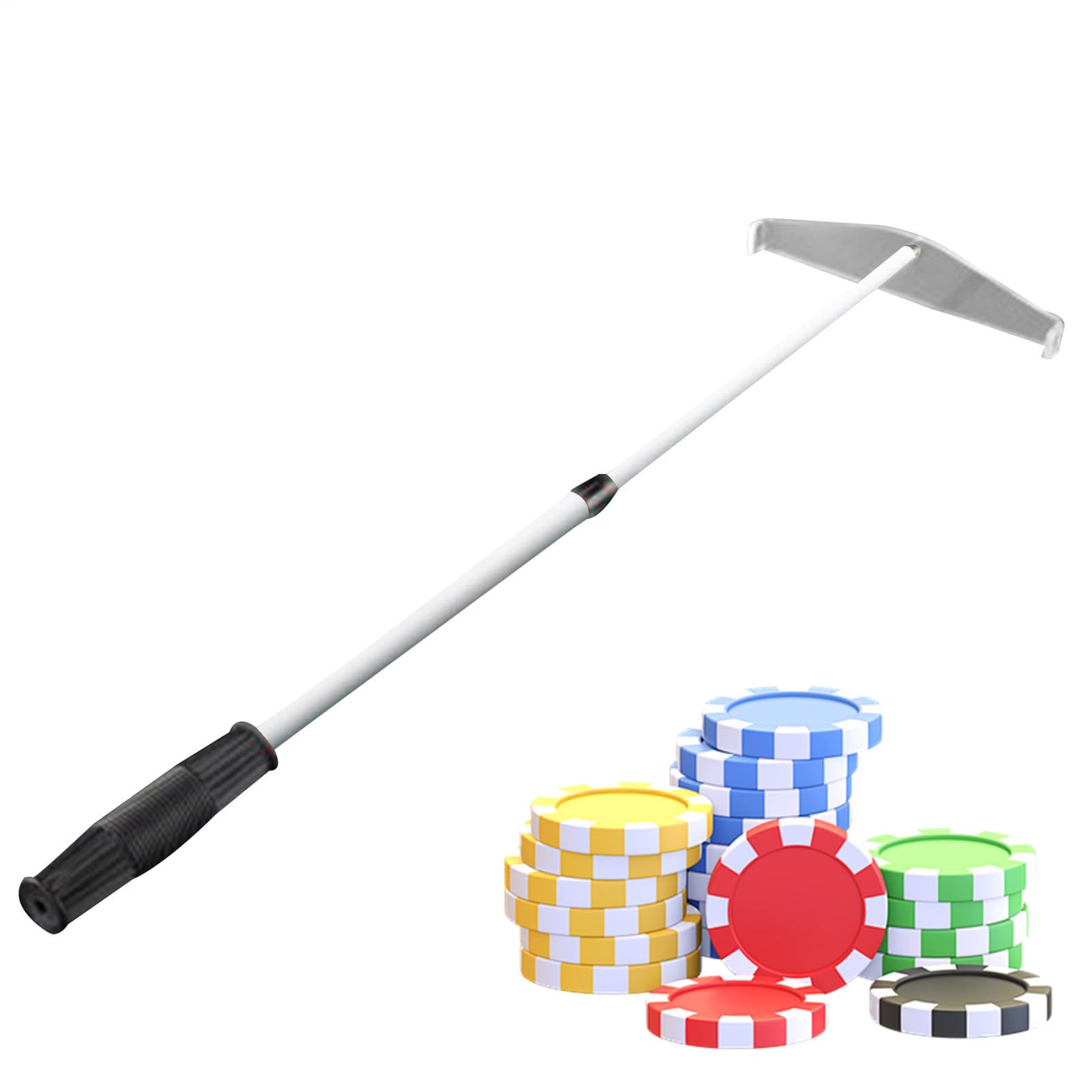 Collecteur de jetons de Poker, râteau à jetons télescopique | Poussoir de râteau à copeaux rétractable | Râteau collecteur Portable de jetons de Poker, Fournitures de, collecteur de puces,