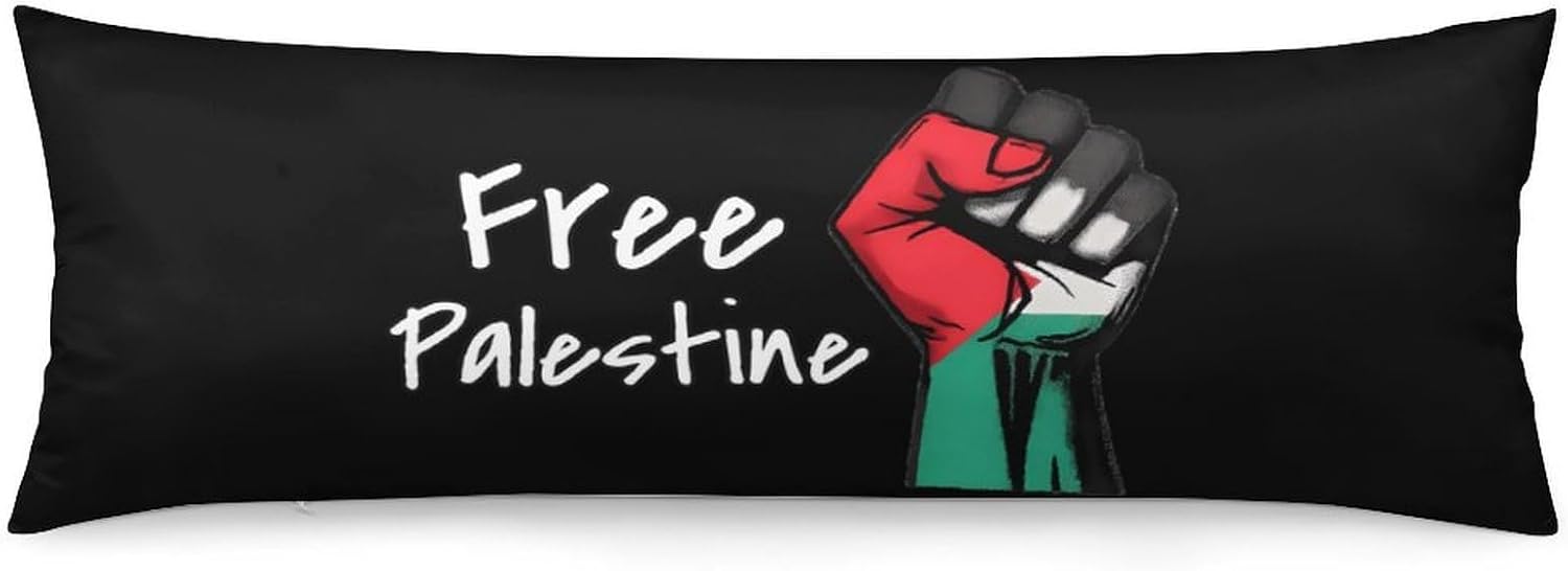 Free Palestine Palestinian Flag Body Pillow Cover Long Cushion 18.9x53.1 Inch