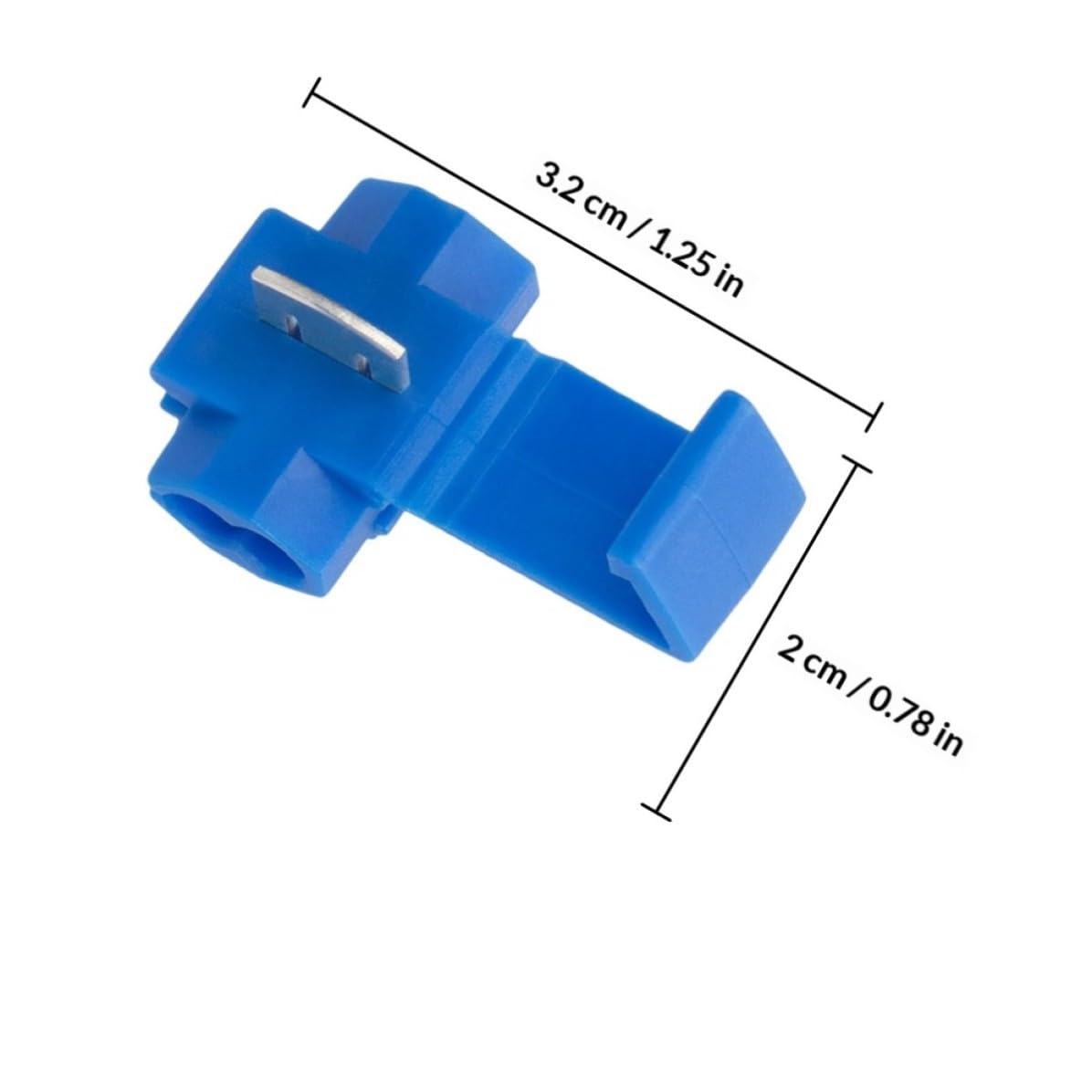 100pcs Quick Splice Wire Connectors T-Type Electrical Terminal Block with Good Insulation and Easy to Use Features for 14-18 Gauge Wires Suitable for Home and Industrial Wiring