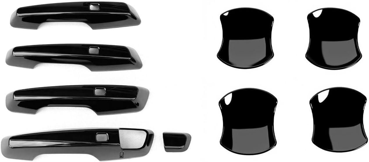Exterior Door Handle Covers Compatible with Honda Prologue 2024 2025 Door Handle Bowl Covers Exterior Car Accessories ABS 9PC(Glossy Black Style)