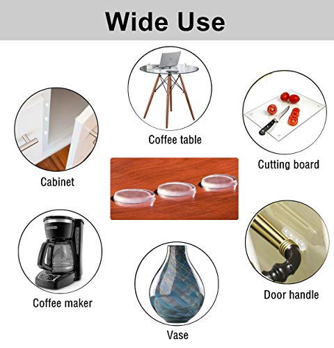 Glass Table Top Bumpers-Glass Table Top Anti Slip Pads, Large 18Pcs 20.6Mm Clear Rubber Bumpers, Rubber Feet For Cutting Board #TOP2