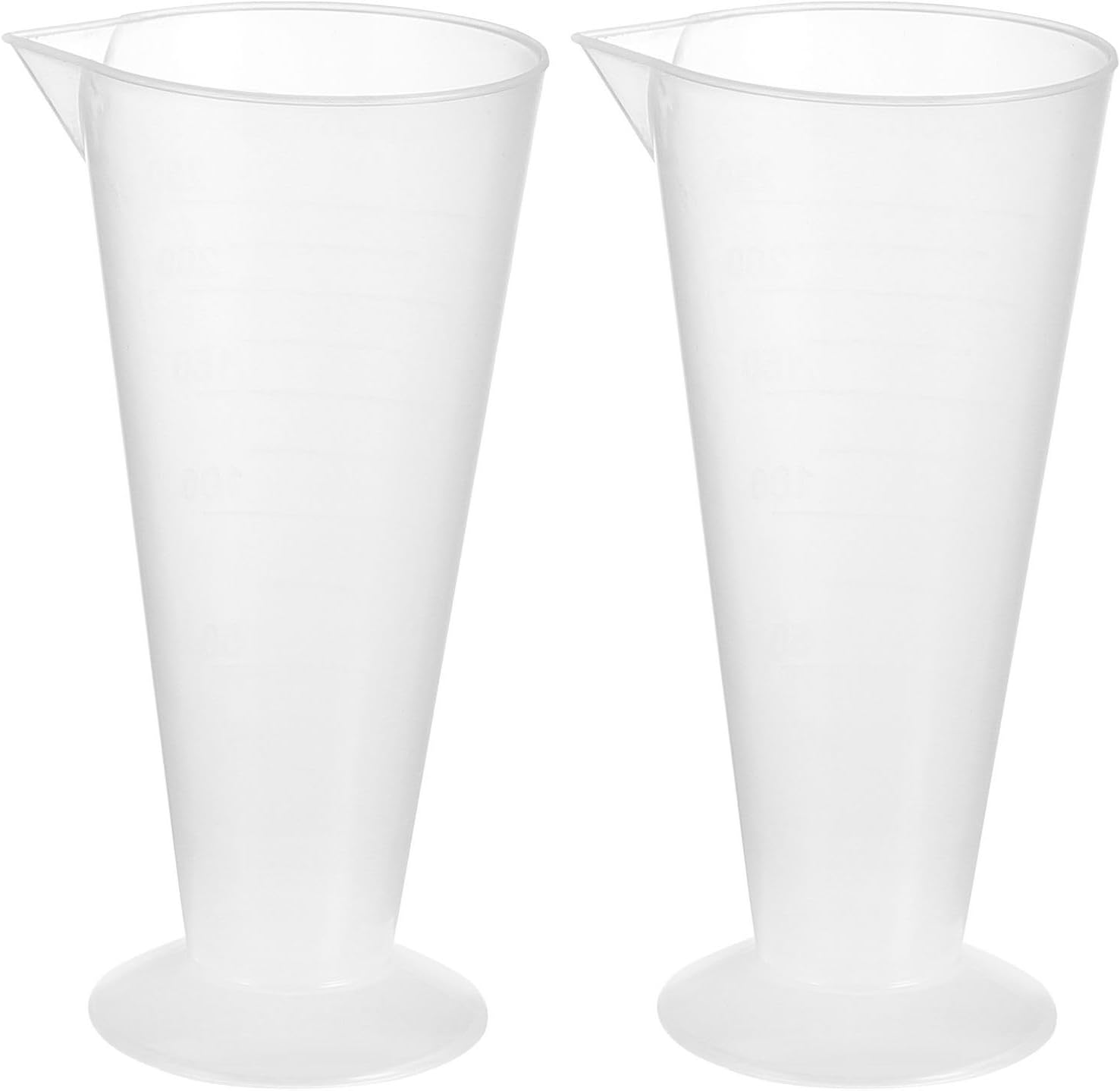 Baking Measuring Cups 2pcs 250ml Plastic Triangle Scale Cups Multipurpose Kitchen Baking Utensils for Precise Food Measurement