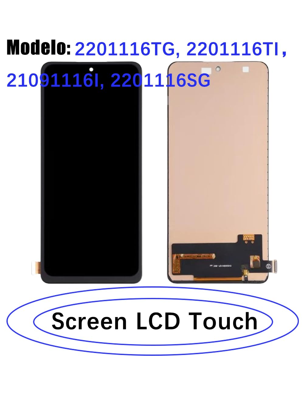 Pantalla de Repuesto para Xiaomi Redmi Note 11 Pro 4G / 5G LCD, TFT 2201116TG 2201116TI 21091116I 2201116SG Pantalla LCD, Ensamblaje de Digitizador Táctil de Repuesto Kit de Reparación