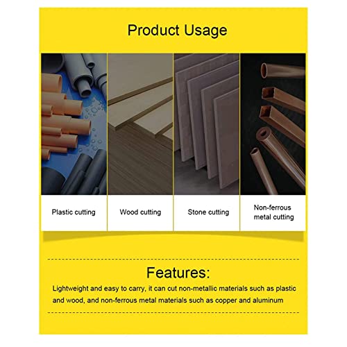 QJJML Mini Benchtop Cut-off Saw 45°Miter Precision Cuts Saw, 1/2" Cuting Depth Bench Top Metal Wood Cutting Tool, Small Table Saw for Cutting Metals, Wood and Plastic - Image 3