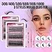 280 Pcs DIY Eyelash Clusters,10-18 mm Cluster Eyelash Kit Thick Eyelash Extension Kit with Lash Bond and Seal Lash Tweezers Individual Lashes For Beginners (Pink)