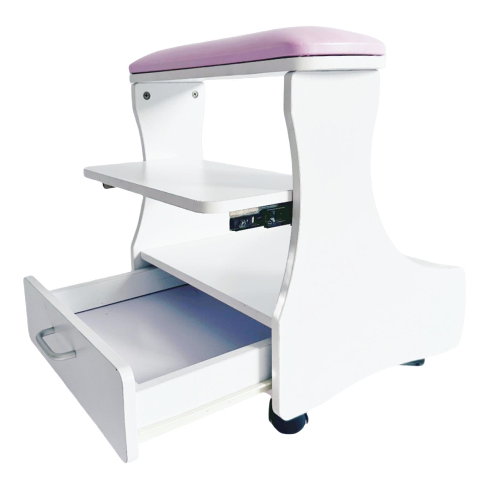 Pedicura Soporte Pedicura Pedicura Pie Pedicura Pie Pedicura Estación Manicura Soporte Móvil Ergonómico con Cajón para Utensilios Adecuado Pa, Rosa